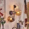 Ripoll globe light, wall light Amber, clear, Smoke-coloured, 3-light sources