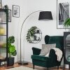Bassagoda floor lamp, Arch lamps matt nickel, black, 1-light source, Fabric lampshade