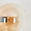 Gastor globe light, wall light Amber, clear, 3-light sources