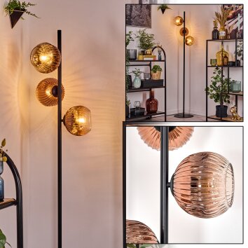Ripoll floor lamp clear, coppery, 3-light sources
