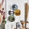 Ripoll globe light, wall light blue, gold, green, 3-light sources