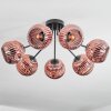 Ripoll ceiling light, globe light coppery, 7-light sources