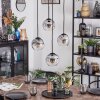 Ripoll hanging light, globe light, Cluster pendant lamp clear, Smoke-coloured, 4-light sources