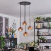 Ripoll hanging light, globe light, Cluster pendant lamp clear, coppery, 4-light sources