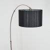 Soungou floor lamp, Arch lamps matt nickel, black, 1-light source, Fabric shade
