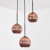 Ripoll hanging light, globe light, Cluster pendant lamp coppery, 3-light sources