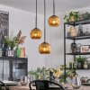Ripoll hanging light, globe light, Cluster pendant lamp gold, 3-light sources