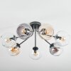 Koyoto ceiling light, globe light 82 cm Amber, clear, Smoke-coloured, 7-light sources