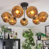 Ripoll ceiling light, globe light gold, 7-light sources
