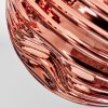 Ripoll ceiling light, globe light coppery, 5-light sources