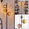 Ripoll floor lamp gold, clear, coppery, Smoke-coloured, 3-light sources