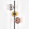 Ripoll floor lamp gold, clear, coppery, Smoke-coloured, 3-light sources