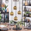 Koyoto hanging light, globe light, Cluster pendant lamp gold, 4-light sources