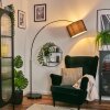 Soungou floor lamp, Arch lamps chrome, black, 1-light source, Fabric shade