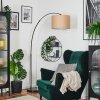 Soungou floor lamp, Arch lamps chrome, black, 1-light source, Fabric shade