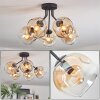 Ripoll ceiling light, globe light Amber, clear, 5-light sources