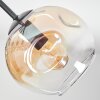 Ripoll ceiling light, globe light Amber, clear, 5-light sources