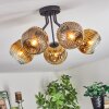 Ripoll ceiling light, globe light gold, clear, 5-light sources