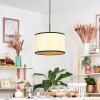 Chellas hanging light, pendant light Ecru, black, 1-light source