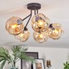 Ripoll ceiling light, globe light Amber, 5-light sources