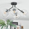 Ripoll ceiling light, globe light clear, 5-light sources