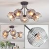 Ripoll ceiling light, globe light clear, Smoke-coloured, 5-light sources