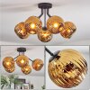 Ripoll ceiling light, globe light gold, 5-light sources