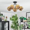 Ripoll ceiling light, globe light gold, 5-light sources