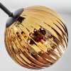 Ripoll ceiling light, globe light gold, 5-light sources
