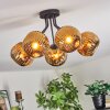 Ripoll ceiling light, globe light gold, 5-light sources