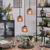 Ripoll hanging light, globe light, Cluster pendant lamp clear, coppery, 3-light sources