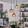 Ripoll hanging light, globe light, Cluster pendant lamp clear, coppery, 3-light sources