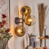 Koyoto globe light, wall light gold, clear, 3-light sources