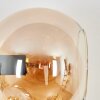 Koyoto globe light, wall light Amber, chrome, Smoke-coloured, 3-light sources