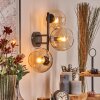 Koyoto globe light, wall light Amber, clear, 3-light sources