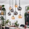 Ripoll hanging light, globe light, pendant light Ecru, black, 8-light sources
