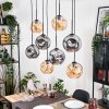 Ripoll hanging light, globe light, pendant light Ecru, black, 8-light sources