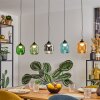 Lavel hanging light, pendant light LED blue, green, clear, orange, Smoke-coloured, 5-light sources
