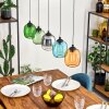 Lavel hanging light, pendant light LED blue, green, clear, orange, Smoke-coloured, 5-light sources