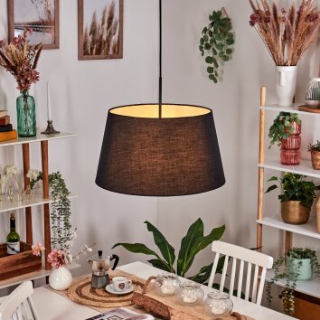 Bassagoda hanging light, pendant light black, white, 1-light source