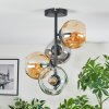 Ripoll ceiling light, globe light Amber, clear, Smoke-coloured, 4-light sources