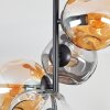 Ripoll ceiling light, globe light Amber, clear, Smoke-coloured, 4-light sources
