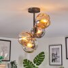 Ripoll ceiling light, globe light Amber, clear, Smoke-coloured, 4-light sources