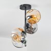 Ripoll ceiling light, globe light Amber, clear, Smoke-coloured, 4-light sources