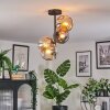 Ripoll ceiling light, globe light Amber, clear, Smoke-coloured, 4-light sources