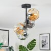 Ripoll ceiling light, globe light Amber, clear, Smoke-coloured, 4-light sources