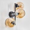 Koyoto globe light, wall light Amber, 3-light sources