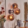 Koyoto globe light, wall light coppery, 3-light sources