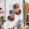Koyoto globe light, wall light coppery, 3-light sources