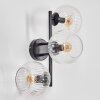 Koyoto globe light, wall light clear, 3-light sources